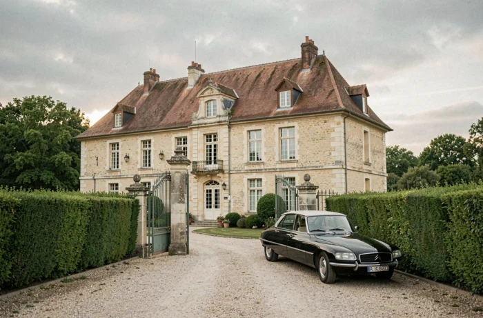 Château français symbolisant le patrimoine immobilier et la fortune de Philippe de Villiers en 2026